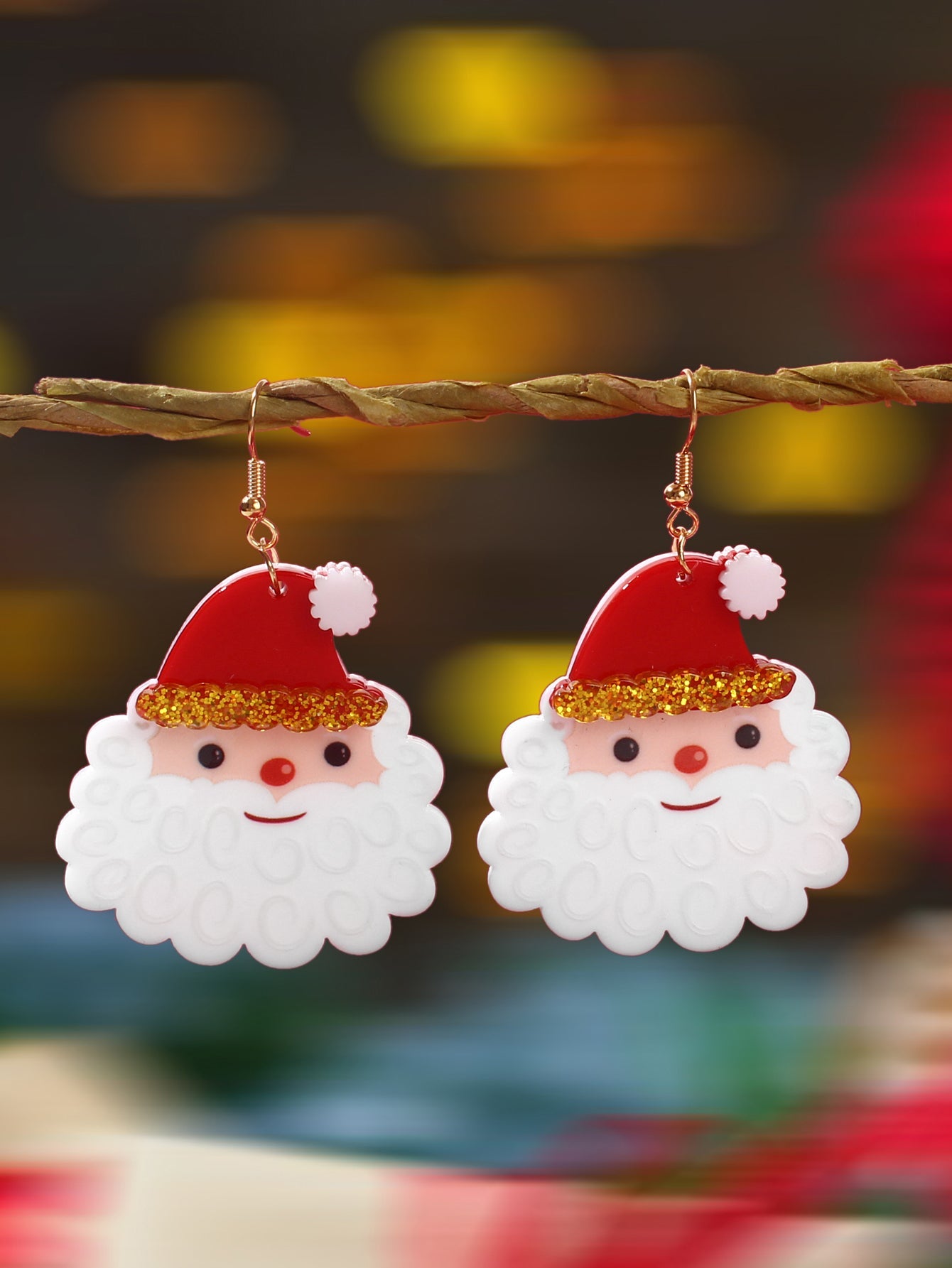 Kerst Festival Sieraden Acryl Kerstman Oorbellen