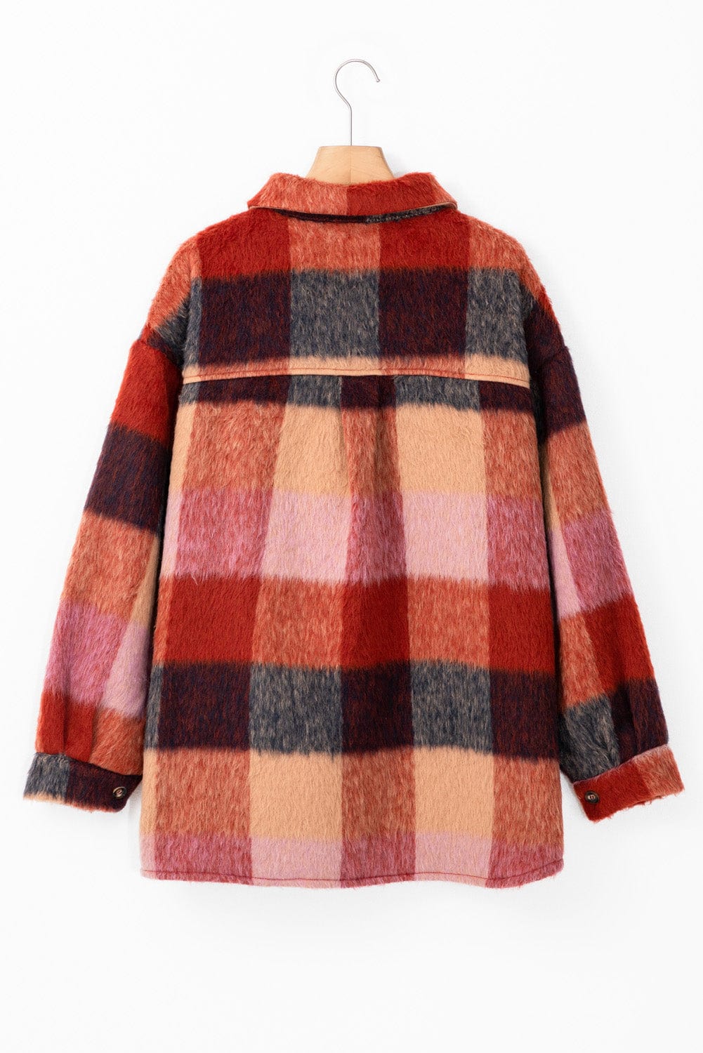 Rustic Charm Plaid Fleece Jacket-4