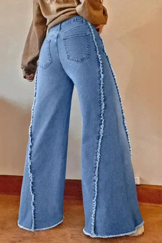 Boho Hem Bell Bottom Jeans-1