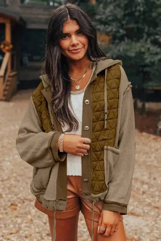 Boho Quilted Hoodie Jacket-1