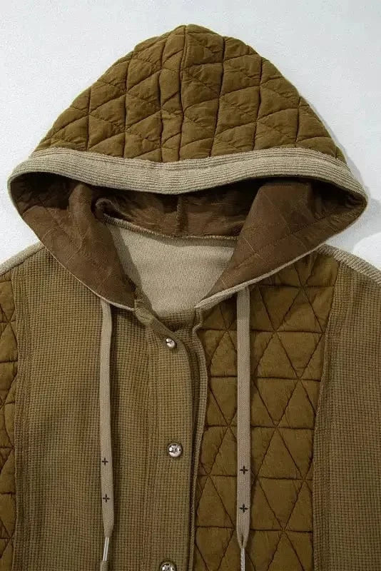 Boho Quilted Hoodie Jacket-4