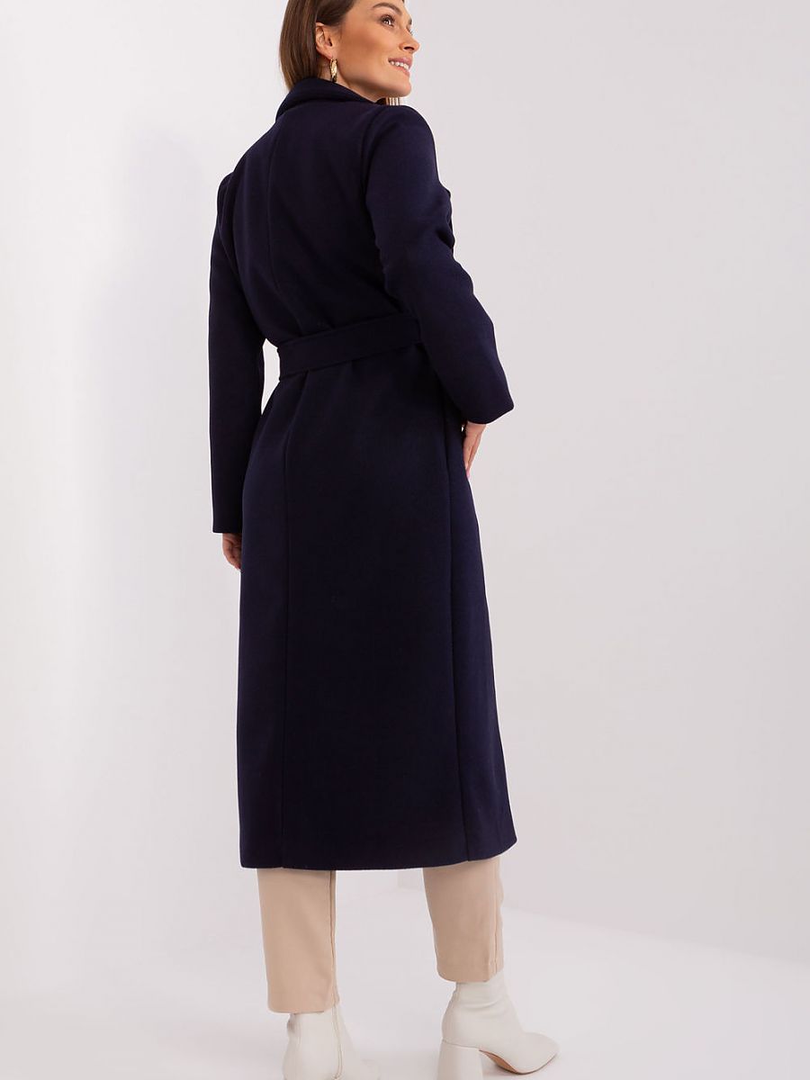 Lange Overgangsjas met Ceintuur