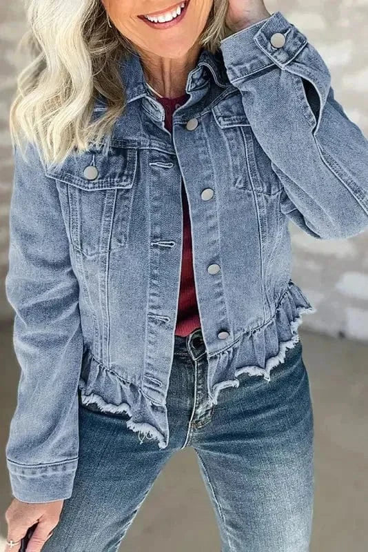 Frayed Fantasy Denim Jacket-0
