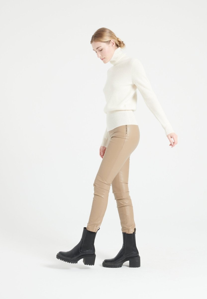 Pull col roulé cachemire écru femme - LILLY 21-3