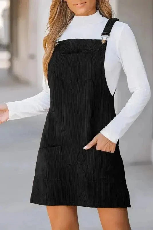 Urban Chic Corduroy Overall Dress-3