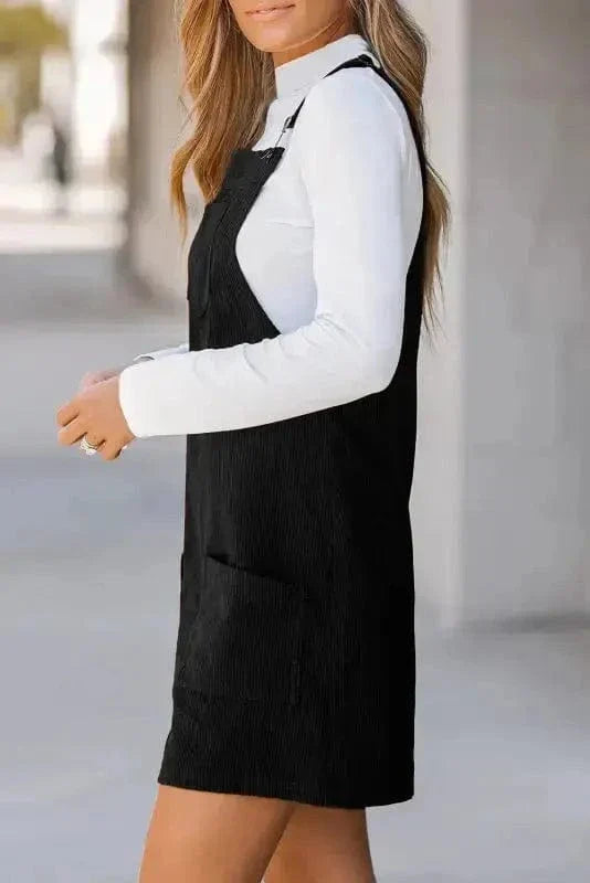 Urban Chic Corduroy Overall Dress-2