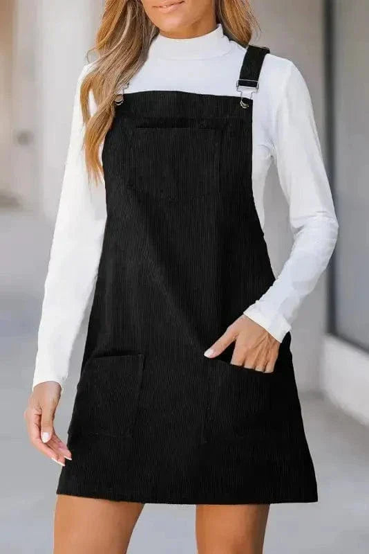 Urban Chic Corduroy Overall Dress-0