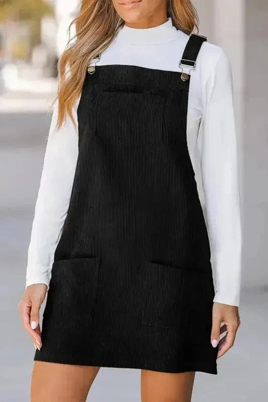 Urban Chic Corduroy Overall Dress-4