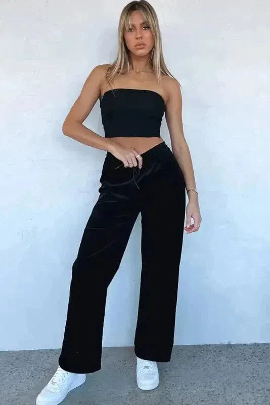 Velvet Dream Flowy Trousers-2