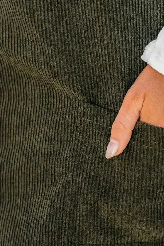 Vineyard Green Corduroy Overall Dress-4