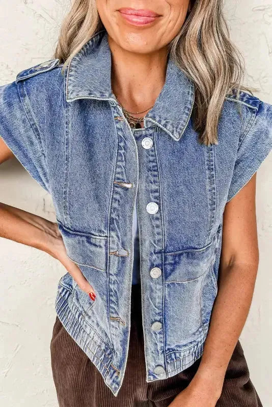 Vintage Vibes Denim Vest-4