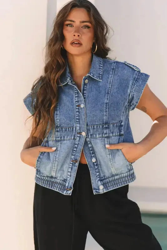 Vintage Vibes Denim Vest-0