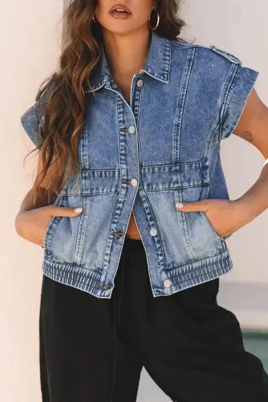 Vintage Vibes Denim Vest-3