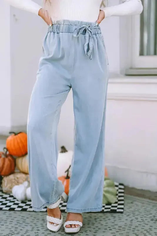 Wide Leg Tencel Jeans-5